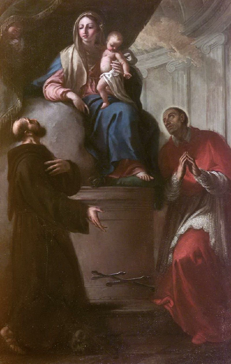 Madonna con Gesù Bambino in trono, San Francesco d'Assisi e San Carlo Borromeo